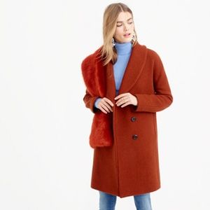 NWT J. Crew The Shawl-Collar Coat in Stadium Cloth Size 0